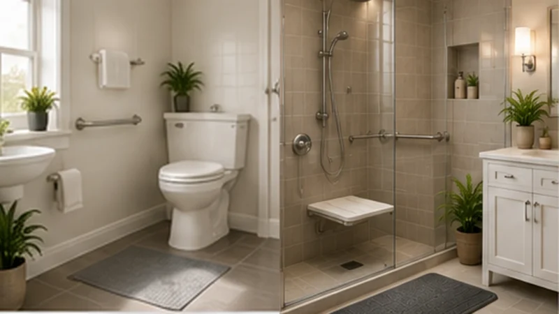 Concise factual description of the scene for Walk-In Shower vs Walk-In Tub; do not repeat the headline.
