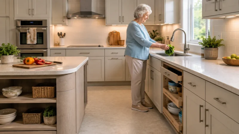 Concise factual description of the scene for How to Design a Senior-Friendly Kitchen; do not repeat the headline.