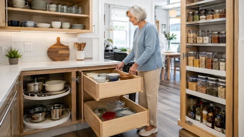 Concise factual description of the scene for Best Cabinet Heights for Aging in Place; do not repeat the headline.
