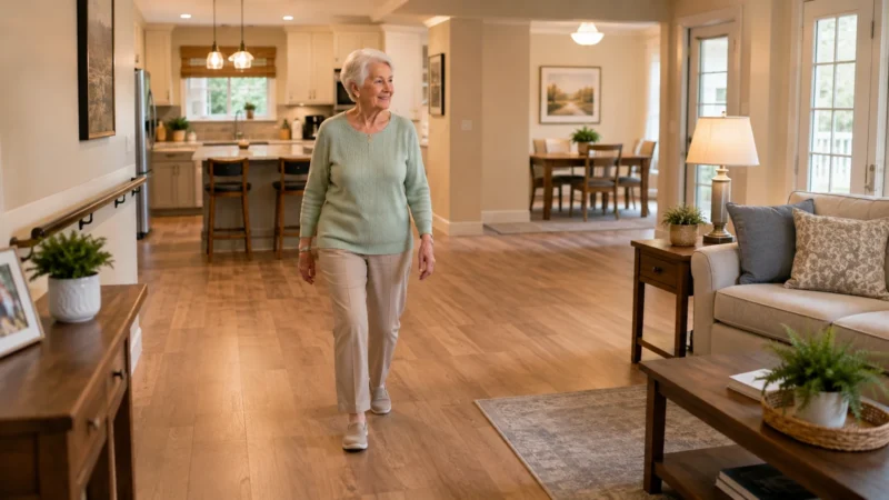 Concise factual description of the scene for Making a Home Easier to Navigate; do not repeat the headline.